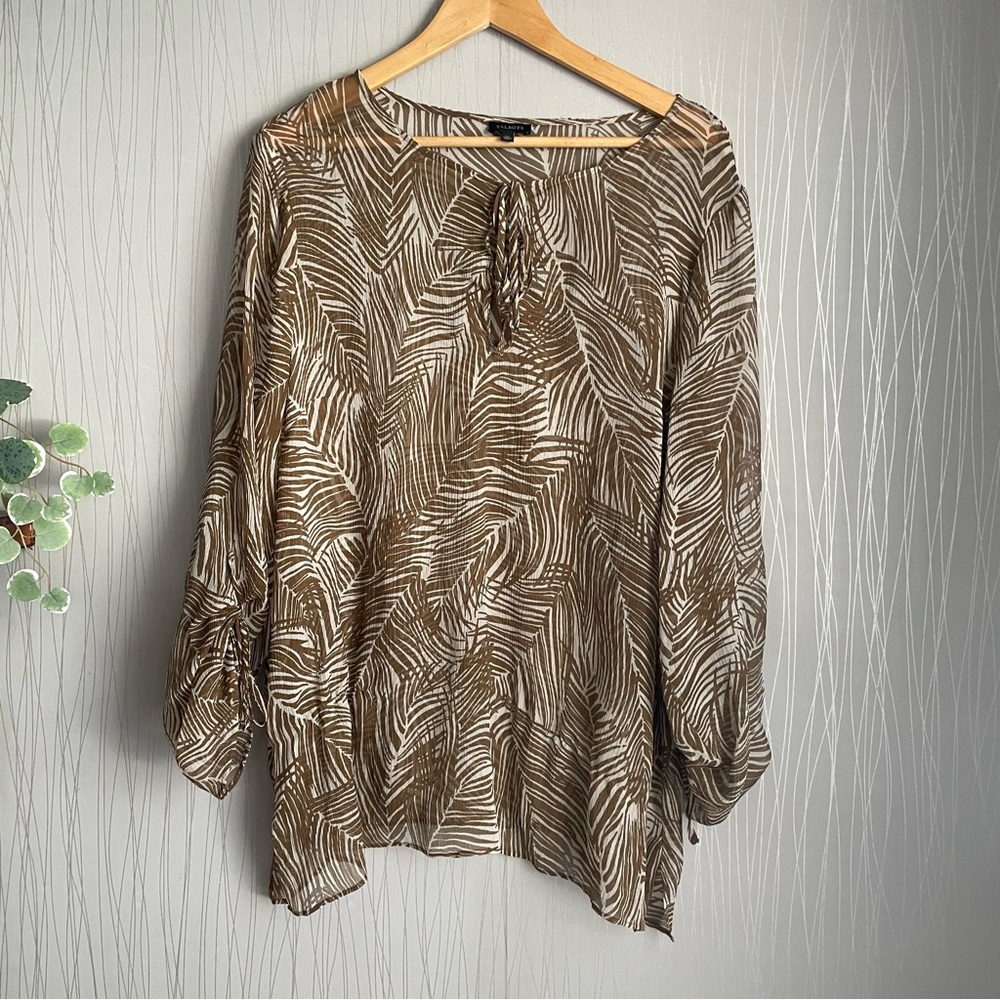 Brown Patterned Women's Top